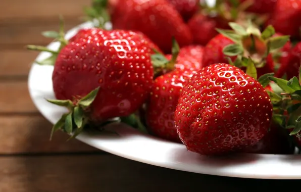 Background, widescreen, Wallpaper, food, strawberry, berry, leaf, wallpaper