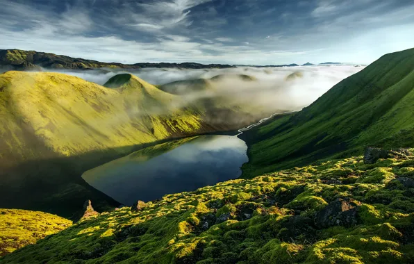 The sky, mountains, nature