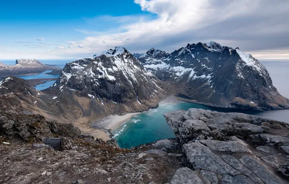 Arctic, norway, Kvalvika beach