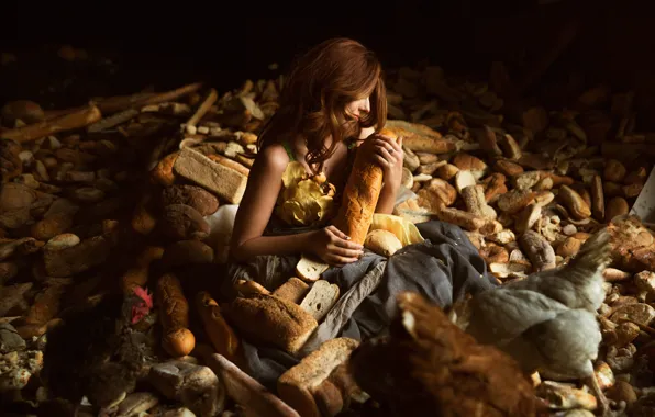 Girl, bread, Lichon, The bread company