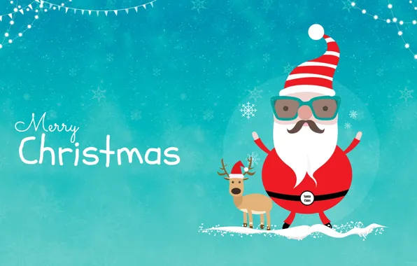 Picture deer, New year, Santa Claus, Merry Christmas