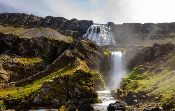 Picture nature, river, waterfall