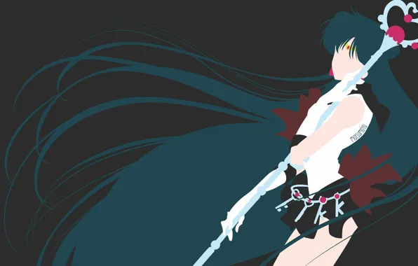 Girl, minimalism, black background, Sailor Moon