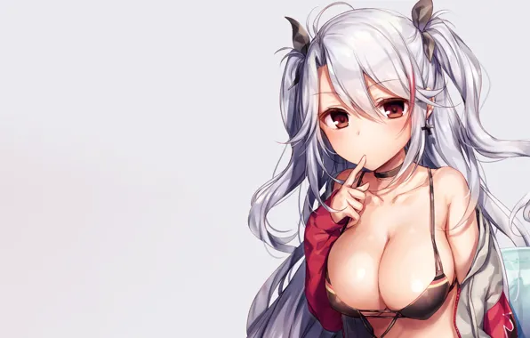 Girl, sexy, long hair, boobs, anime, beautiful, breasts, bikini