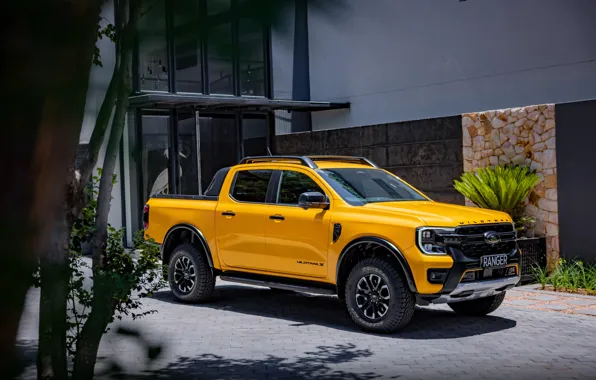 Picture Ford, yellow, Ranger, pickup truck, Ford Ranger Wildtrak X