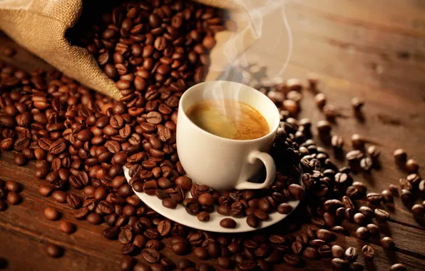Picture coffee, bag, coffee beans, foam, coffee, bag, coffee aroma, coffee beans