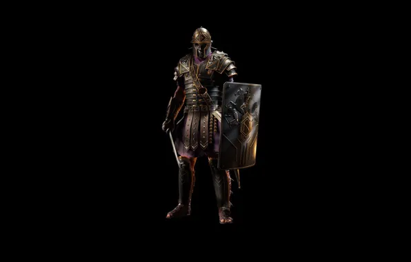 Premium Photo  A roman soldier stands in a dark room with a sword in his  hand