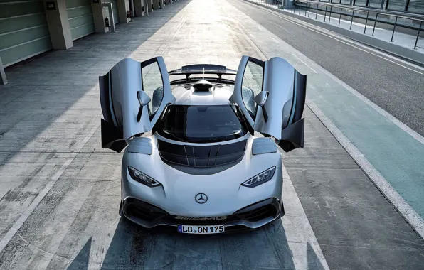 Picture sports car, One, Mercedes-AMG, open doors