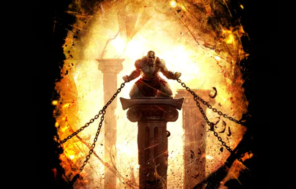 Picture columns, male, chain, God of War, Ascension
