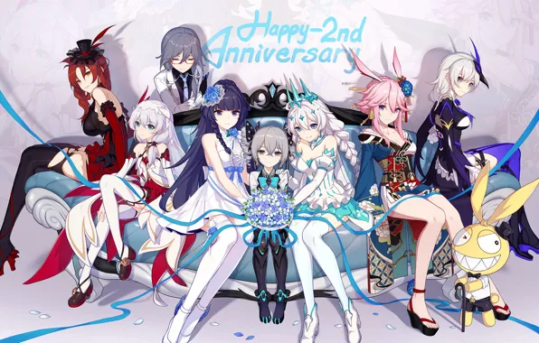 Girls, the game, group, anime, characters, Honkai Impact 3rd
