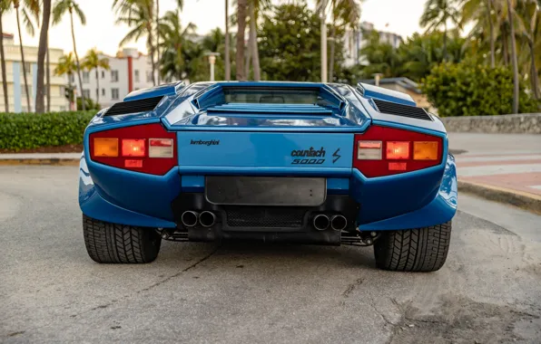 Lamborghini, Lambo, rear view, Countach, LP5000 S, Lamborghini Countach LP500 S