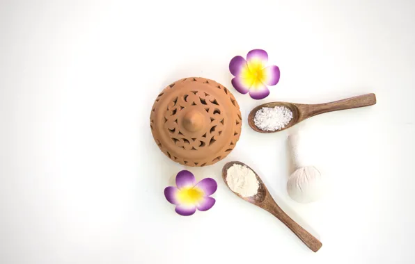 Flowers, bags, Spa