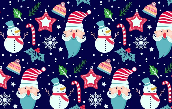 Winter, blue, background, holiday, texture, Winter, pattern