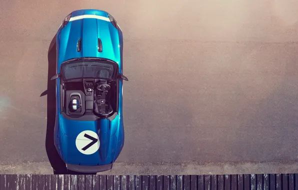 Picture car, Concept, Jaguar, car, blue, the view from the top, Project 7