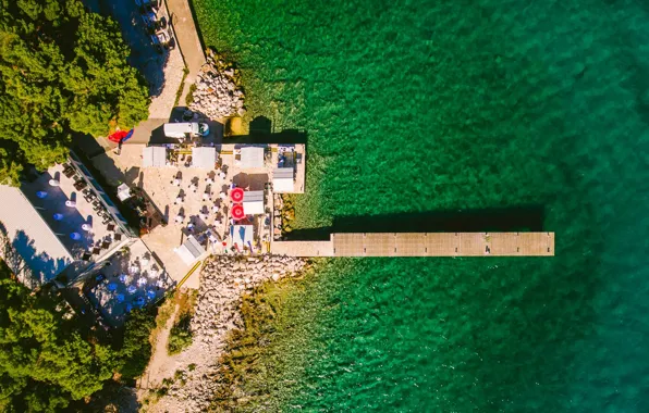 Sea, beach, Marina, the hotel, resort, the view from the top, Croatia, Adriatica