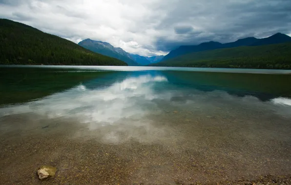 Water, Mountains, Lake