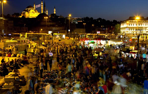 Night, excerpt, Istanbul, Turkey, night, Istanbul, Mosque, exposure
