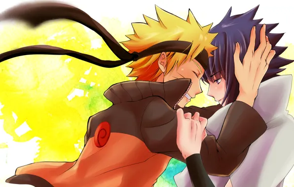Anime, art, guys, Sasuke, Naruto Shippuden, Sasuke Uchiha, Naruto Uzumaki, Friends