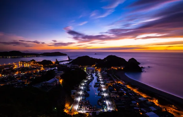 Picture sunset, nature, the ocean, island, China, Taiwan