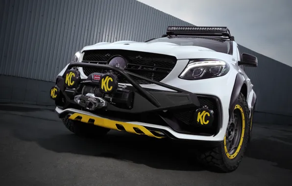 Mercedes-Benz, Mercedes, Front, White, 4x4, Ball Wed, Face, GLE-class
