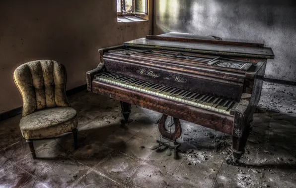 Music, chair, piano