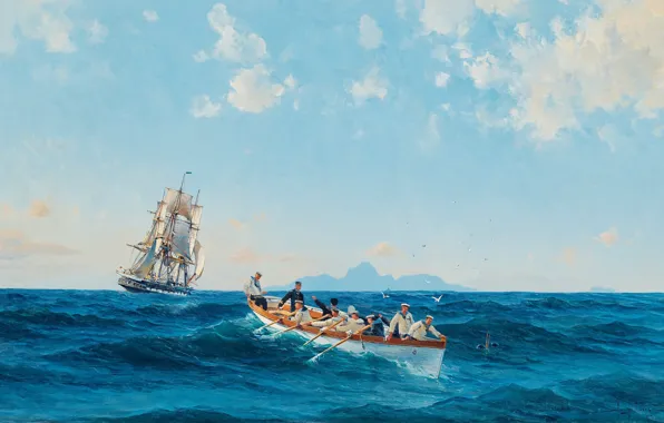The ocean, oil, art, watercolor, artist, pencil, Navy, painting