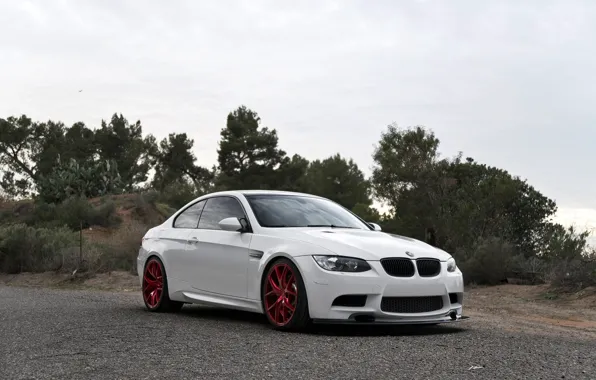 BMW, White, E92, M3, Carbon lip