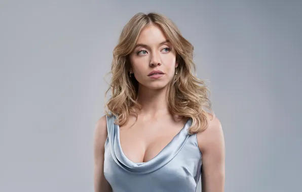 Picture look, pose, figure, actress, neckline, Sydney Sweeney, Sydney Sweeney