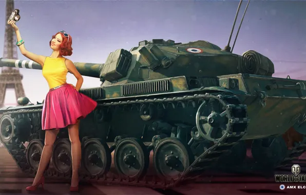 Picture girl, pose, figure, easy, area, art, the camera, tank