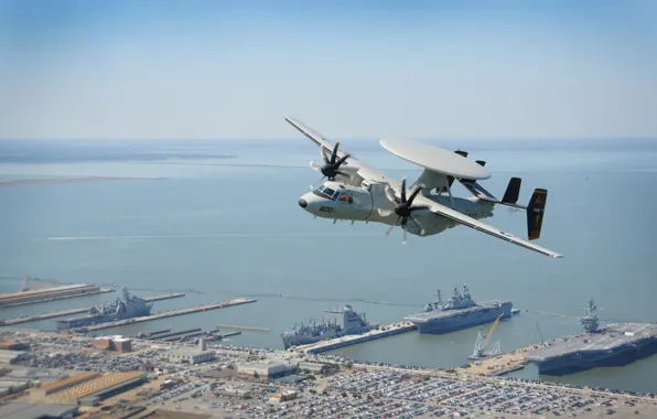 Picture NORFOLK, USS Theodore Roosevelt, An E-2D Hawkeye