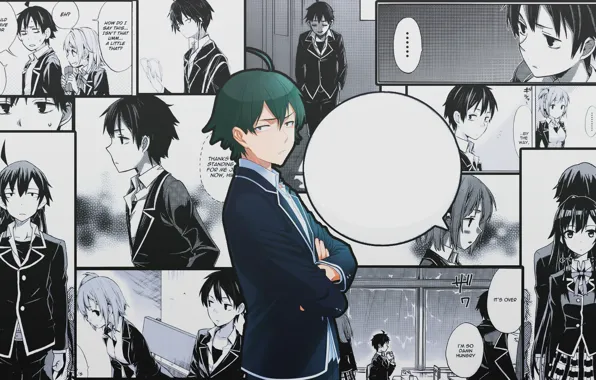 Art, guy, manga, Oregairu