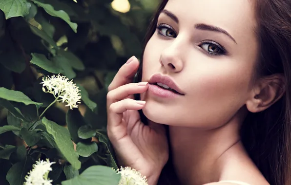 Picture greens, face, model, beauty, chic
