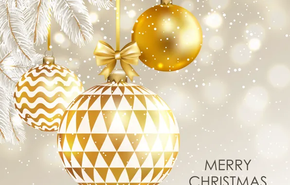 Holiday, the inscription, balls, New year, Merry Christmas, New year, 2019