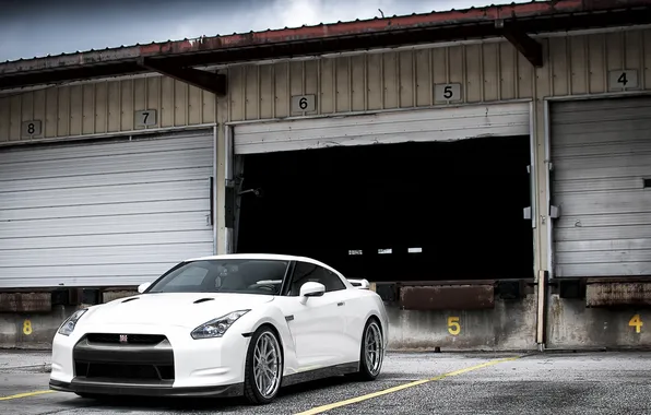 White, composition, Nissan, white, GT-R, Nissan