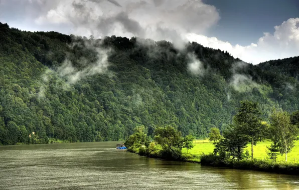 Nature, river, Mountains, Austria, Hofkirchen