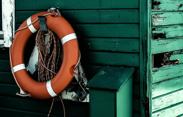 House, rope, the dilapidated building, lifeline