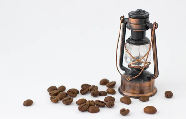 Lamp, coffee, grain, brown