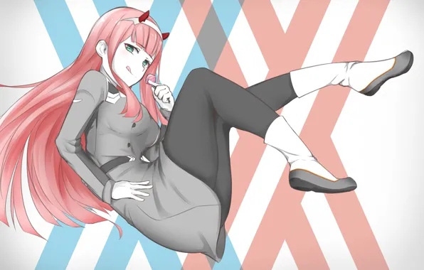 Girl, Lollipop, 002, Darling In The Frankxx, Cute in France, Zero Two