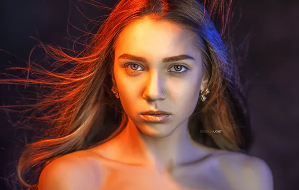 Girl, face, portrait, Alexander Drobkov-Light, Zavarzin Angelica