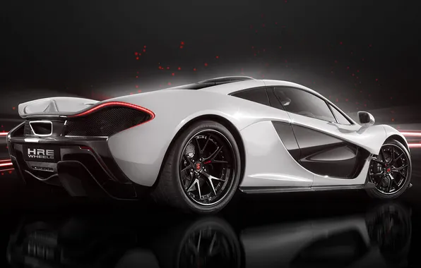 Picture McLaren, Sports CAR, WHITE, DESIGN, LIGHTS, REFLECTION, FORM, LINE