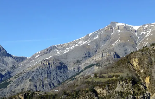 Mountains, France, house