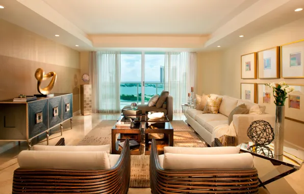 Picture design, style, interior, Miami, living room