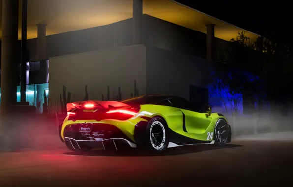 Picture McLaren, Night, Rear view, 720s