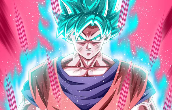 Super Saiyan Goku Wallpaper 4K, Dragon Ball Z, AI art