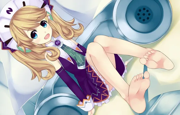 Look, joy, girl, phone, art, sitting, choujigen game neptune, histoire