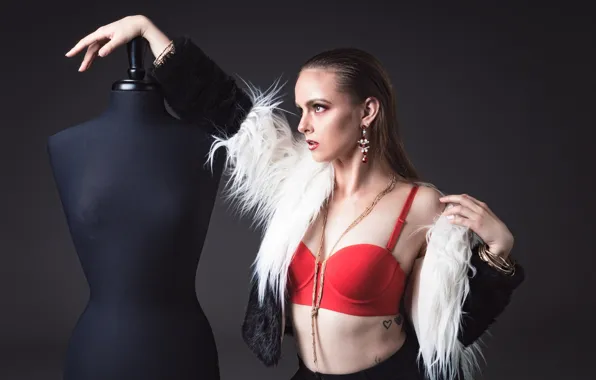 Chest, decoration, pose, style, model, dummy, bra