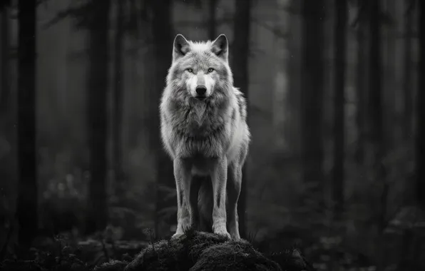 Picture nature, snow, predator, face, animal, wolf, wildlife, portrait