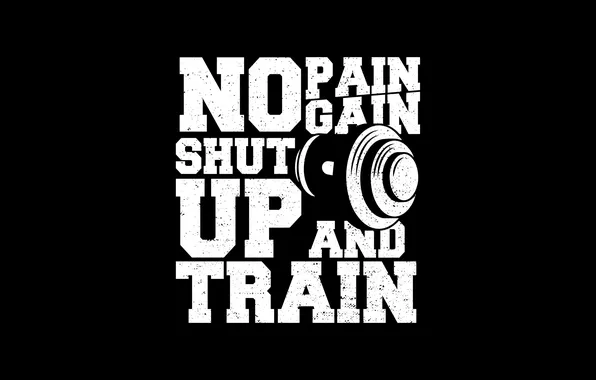 Picture sports, motivation, no gain, no pain