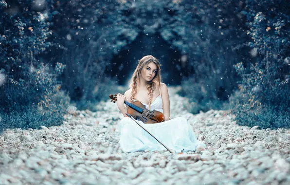Girl, violin, Alessandro Di Cicco, Symphony of life