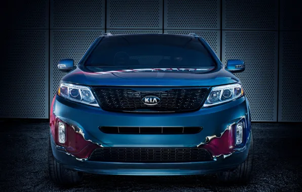 Picture front view, Kia, crossover, 2014, Sorento, Justice League